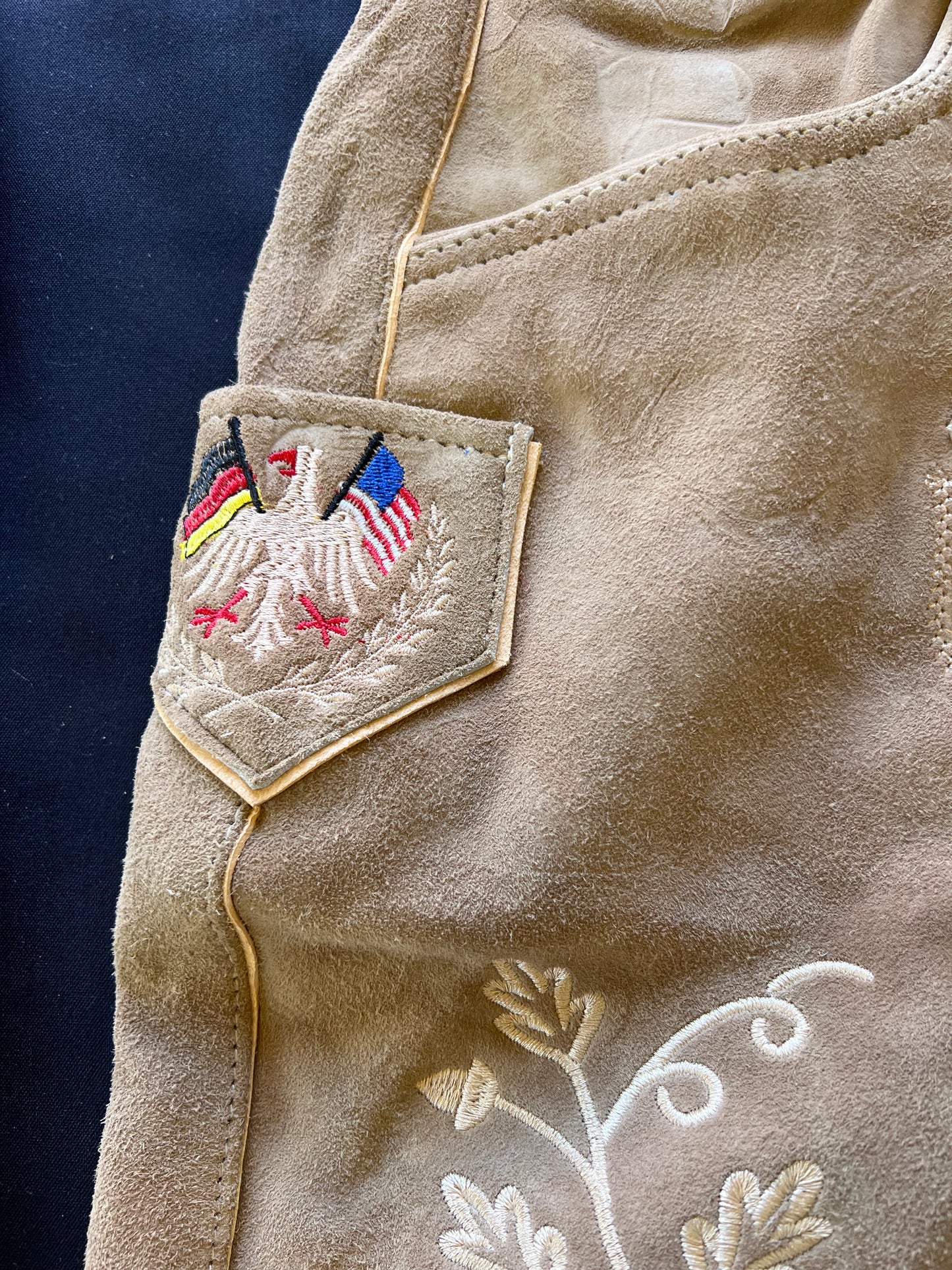 Men's Lederhosen "Vogtland3" H-Straps Light Brown (in USA stock)