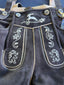 Men's Lederhosen "Vogtland3" H-Straps Dark Brown (in USA stock)