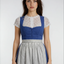 Berwin Midi Dirndl 2pcs. 60cm "Clara" blue/white