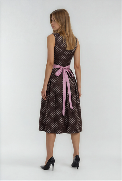 Berwin Midi Dirndl 2pcs. 60cm "Emma" brown/pink