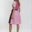 Midi Dirndl 2pcs. 60cm "Lyvia" berry (sizes 38-44 in USA stock)