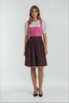 Midi Dirndl 2pcs. 60cm "Lyvia" berry (sizes 38-44 in USA stock)