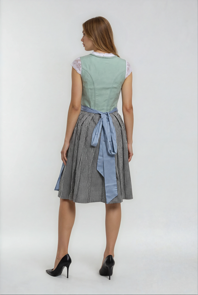 Midi Dirndl 2pcs. 60cm "Lyvia" sage (sizes 36-44 in USA stock)