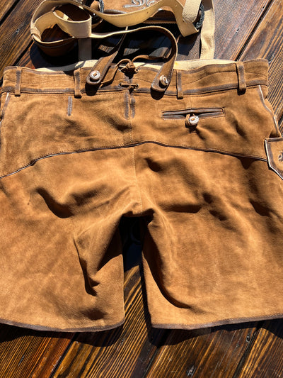 Men's Lederhosen "TradKraft" H-Straps brown