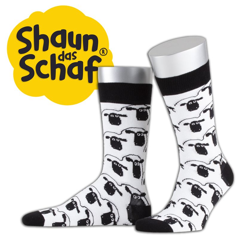 Shaun the Sheep Kids Socks – Black & White