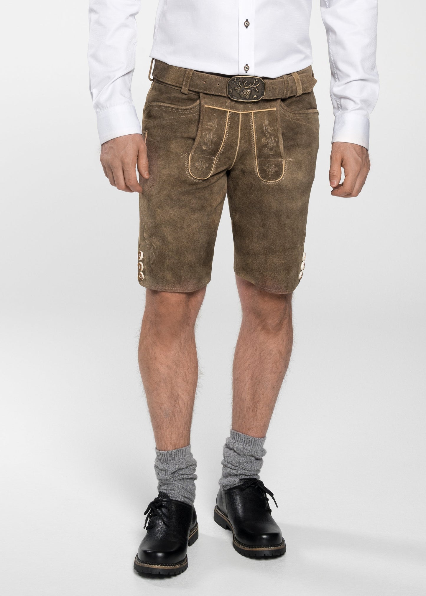 Spieth & Wensky Men's Lederhosen "Rampoldi" Honey/sand (56)