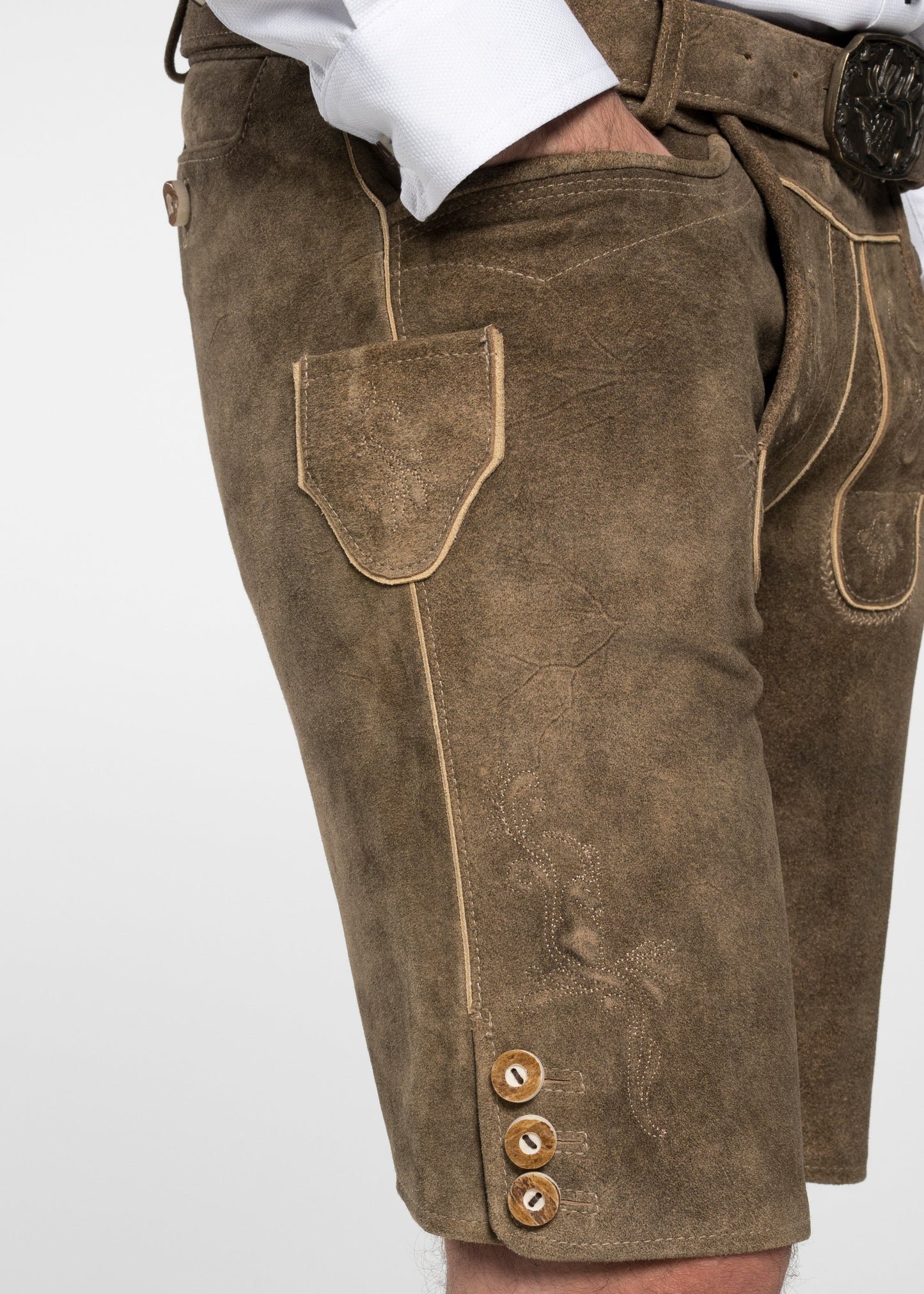 Spieth & Wensky Men's Lederhosen "Rampoldi" Honey/sand (56)