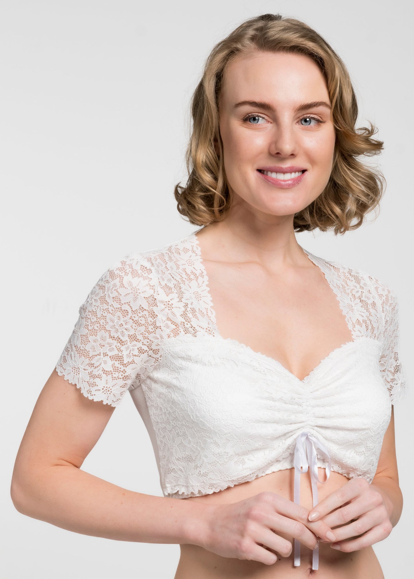 Spieth & Wensky Dirndl Blouse "Bahamas" Off White (closeout)