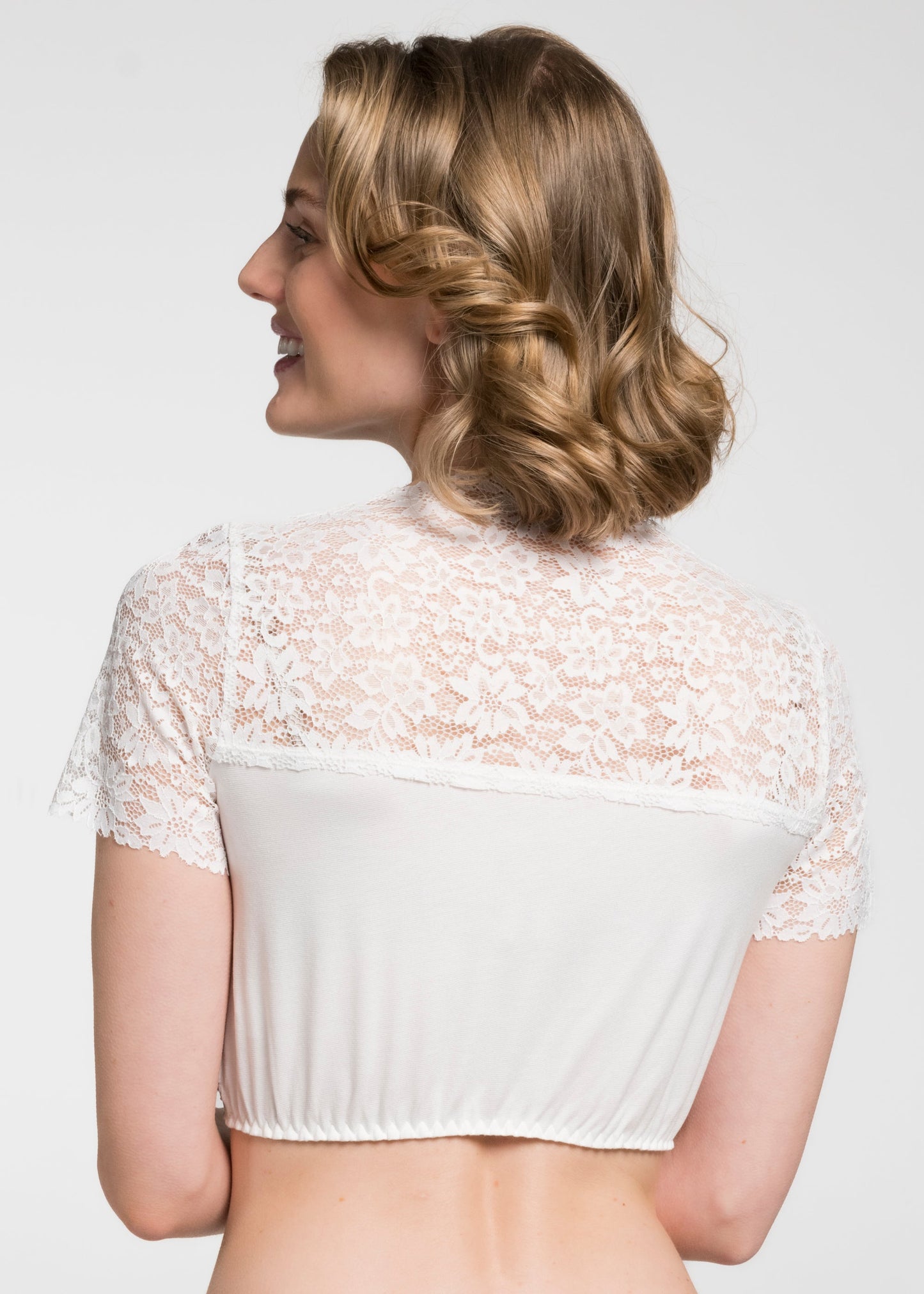 Spieth & Wensky Dirndl Blouse "Bahamas" Off White (closeout)
