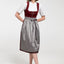 Spieth & Wensky Long Dirndl 2pcs. 70cm "Beatrice" grey/purple (50)