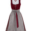 Spieth & Wensky Long Dirndl 2pcs. 70cm "Beatrice" grey/purple (50)