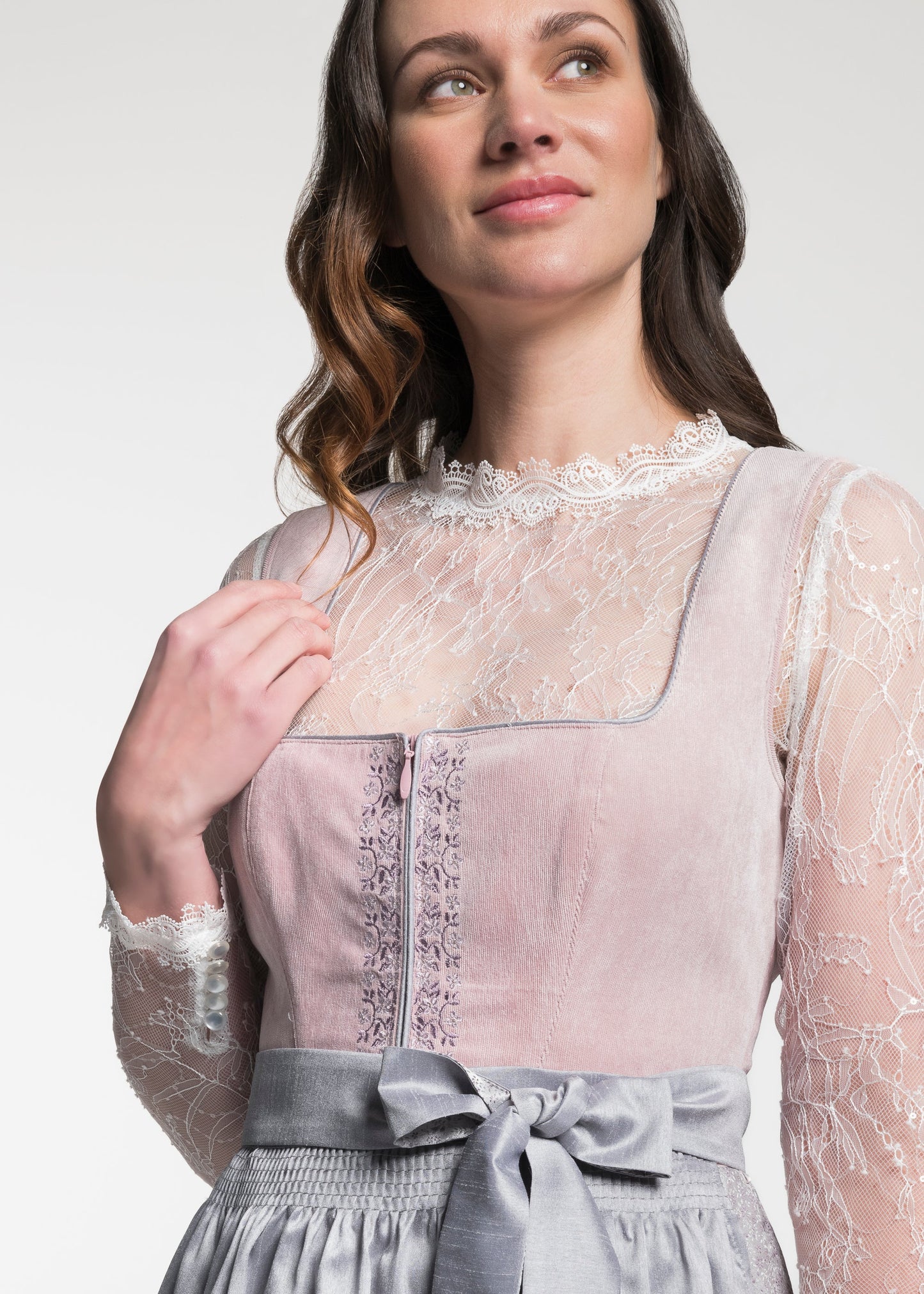 Spieth & Wensky Midi Dirndl 2pcs. 60cm "Demo" mallow (size 42) closeout