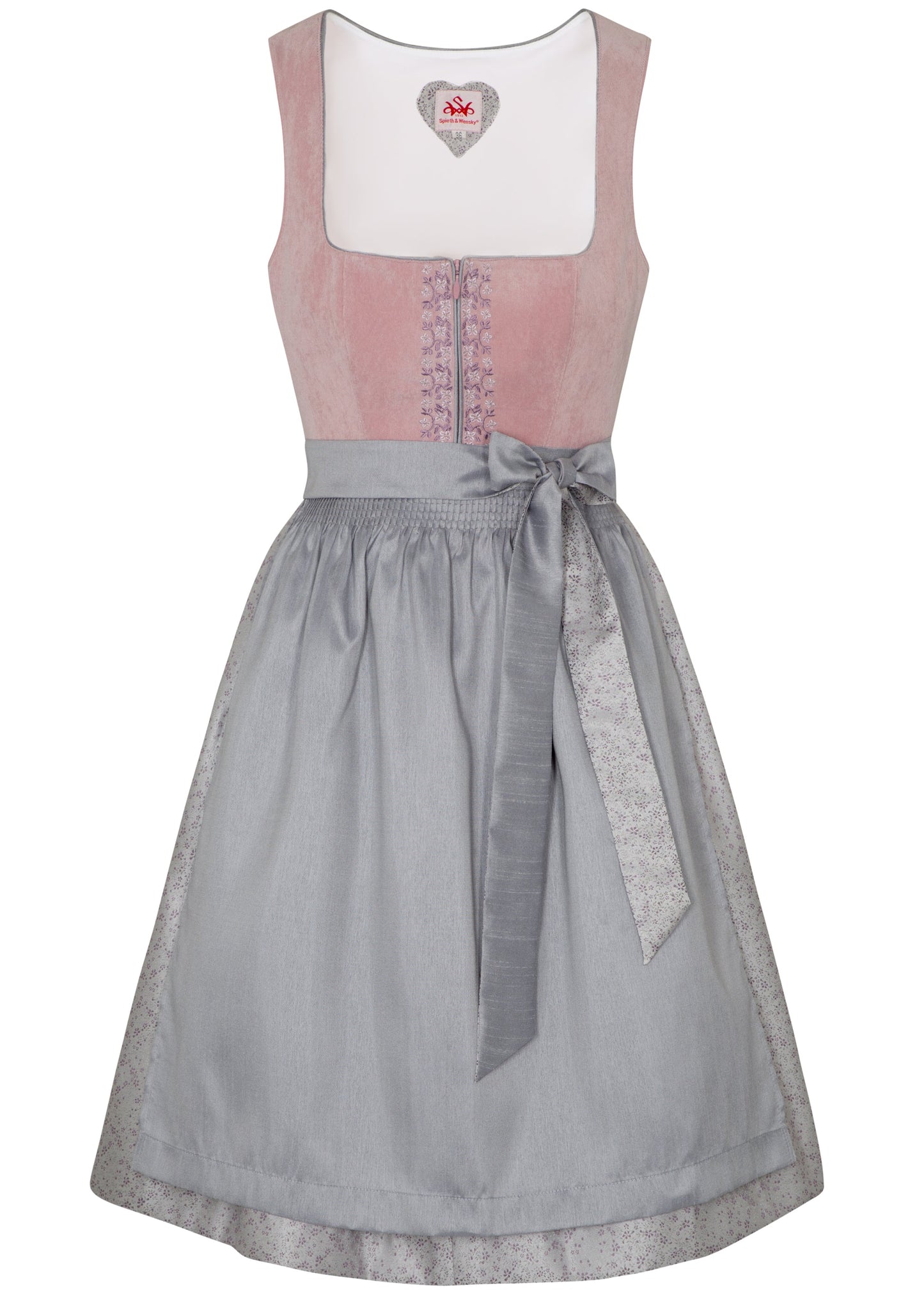 Spieth & Wensky Midi Dirndl 2pcs. 60cm "Demo" mallow (size 42) closeout