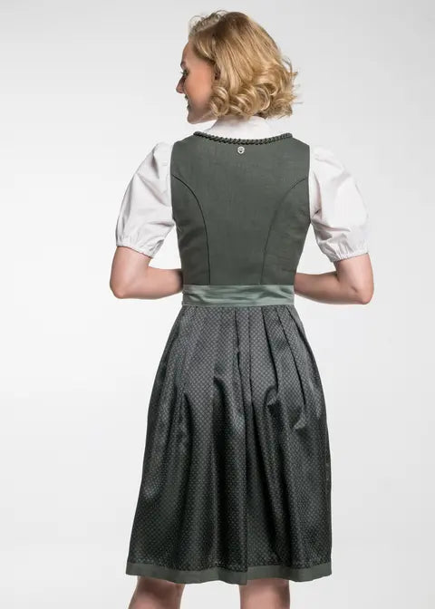 Spieth & Wensky Midi Dirndl 2pcs. 60cm "Element" olive (38,40,42)