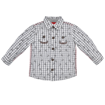 Boys Grey Long Sleeve Shirt