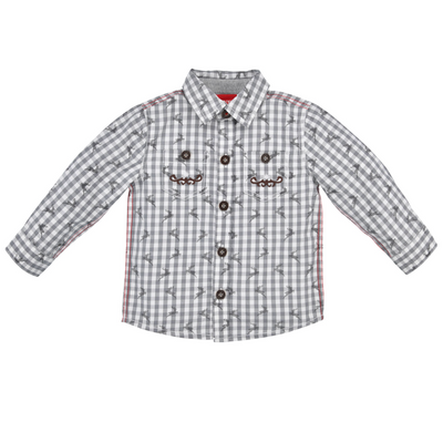 Boys Grey Long Sleeve Shirt