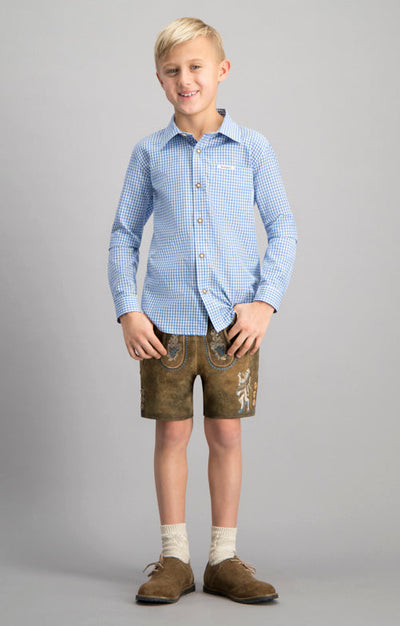 Traditional Boys Shirt DAVE Junior Blue (discontinued)