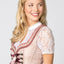 Stockerpoint Midi Dirndl 2pcs. 60cm Dirndl Alena Dusky Pink Size (30)
