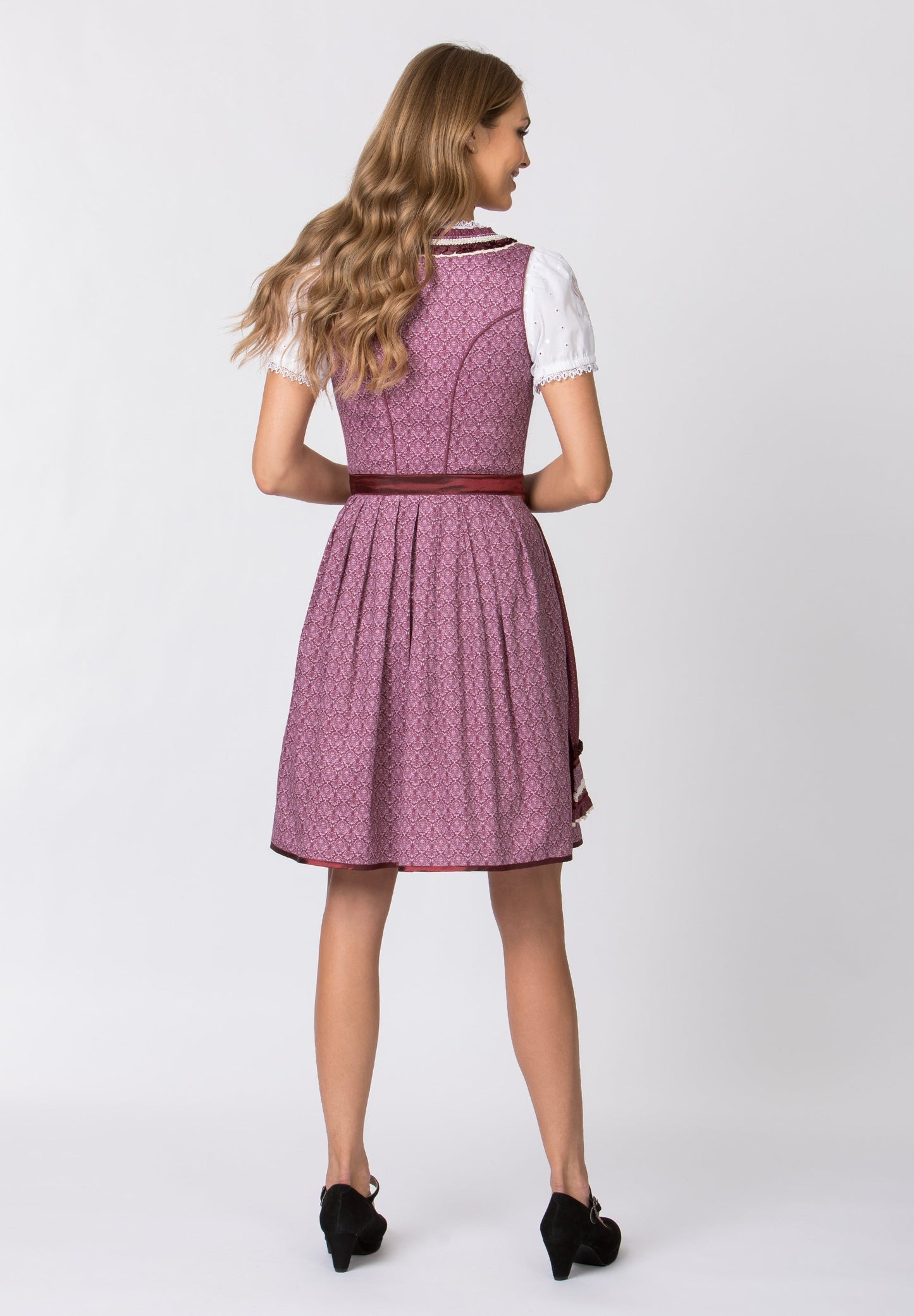 Stockerpoint Mini Dirndl 2pcs. 55cm "Angelica" Bordeaux (34) closeout