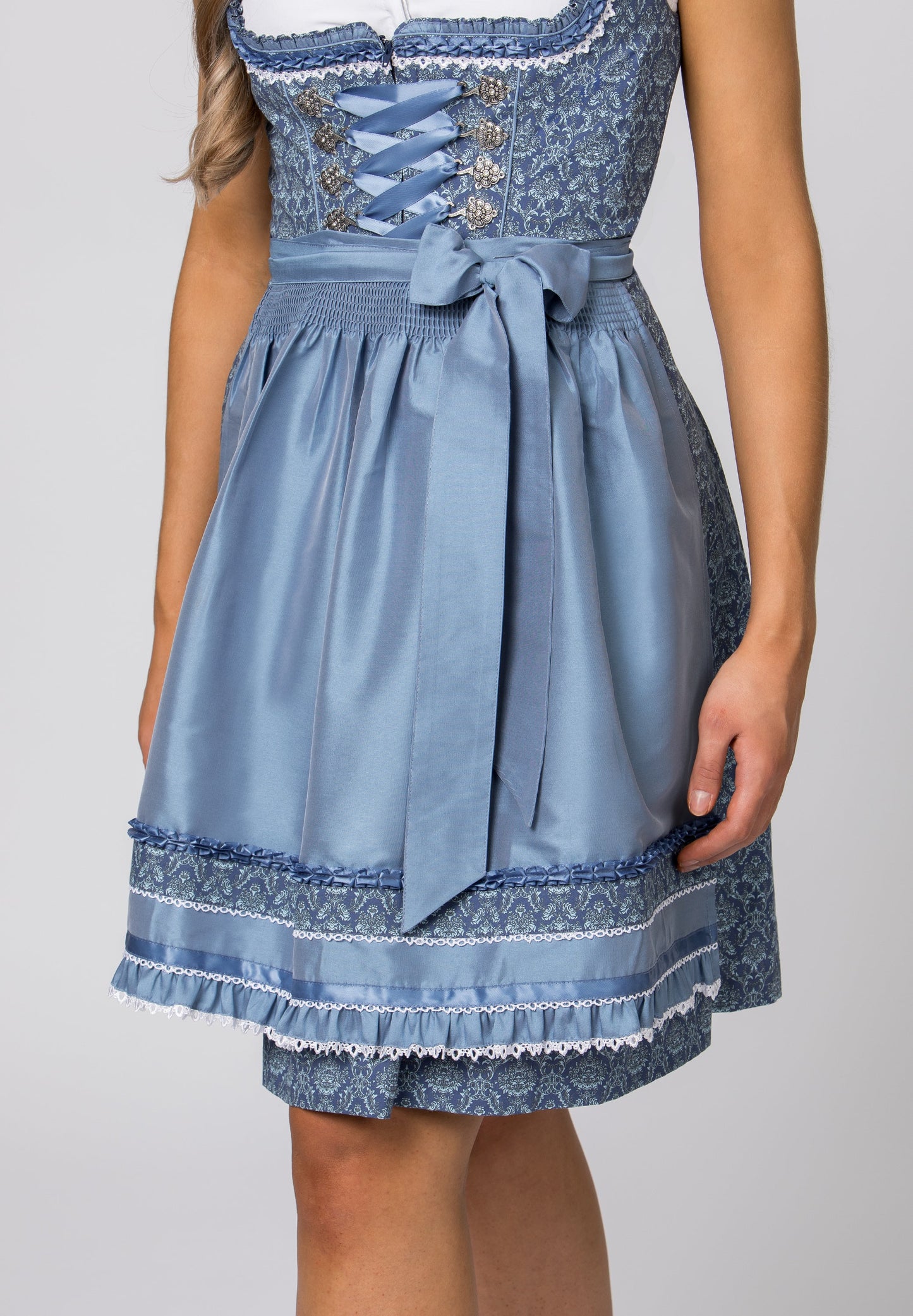 Stockerpoint Mini Dirndl 2pcs. 55cm "Ruby" blue (38) closeout