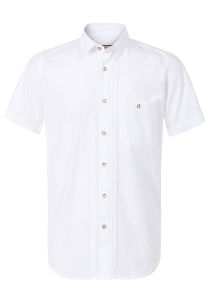 Stockerpoint Mens Traditional Bodo White Short Sleeve Shirt (XL)
