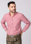 Stockerpoint Traditional Campos3 red long sleeve shirt with retro design and horn buttons.