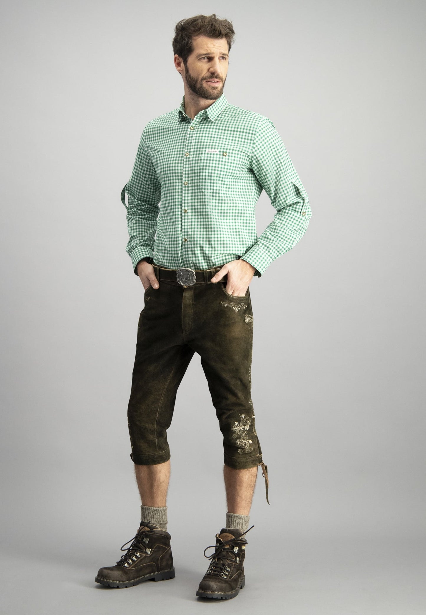 Stockerpoint Traditional Campos3 "Green" Long Sleeve Shirt (closeout)