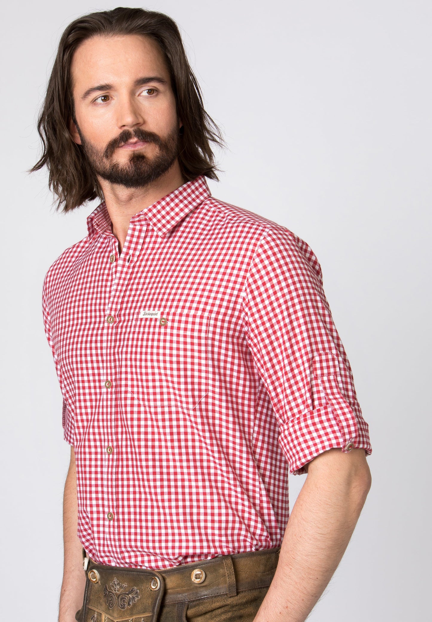 Stockerpoint Traditional Campos3 "Red" Long Sleeve Shirt (closeout)