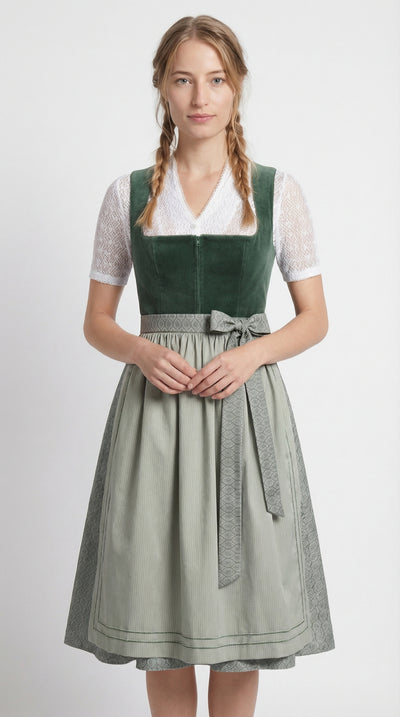 Berwin Long Dirndl 2pcs. 75cm "Doris" green