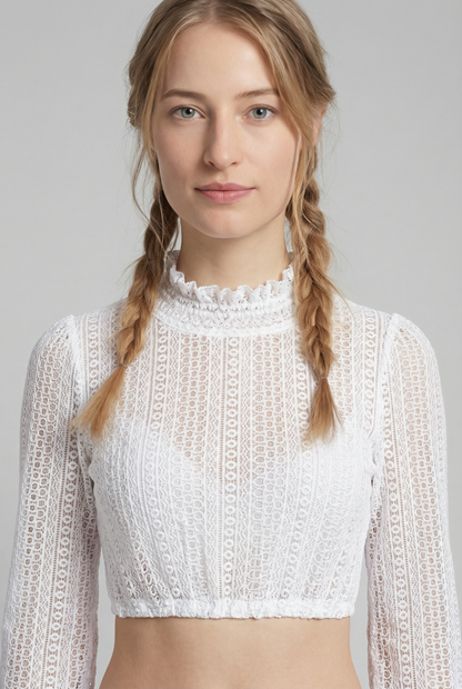 Berwin Wide Sleeve Dirndl Blouse "Sina" ecru