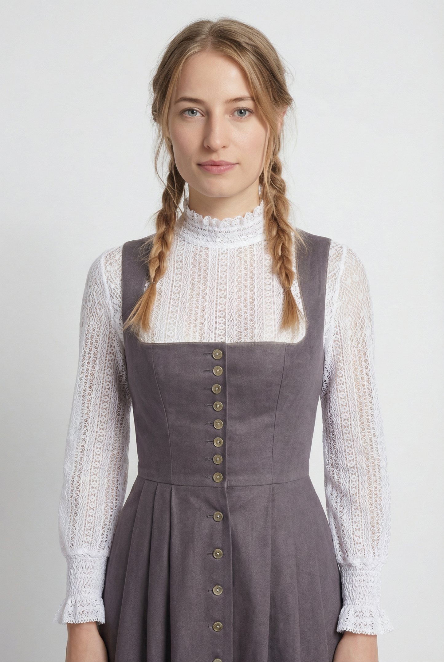 Berwin Wide Sleeve Dirndl Blouse "Sina" ecru