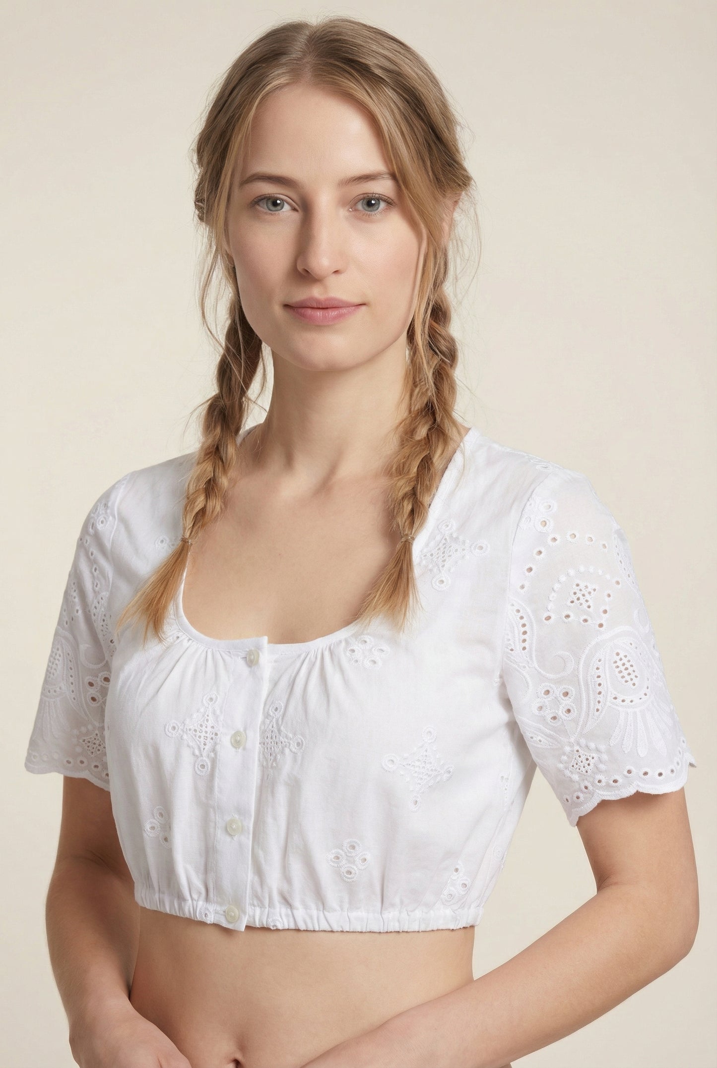 Berwin Traditional Dirndl Blouse "Minna" white