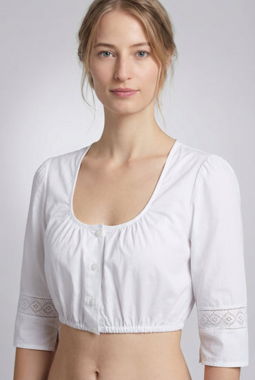 Berwin Traditional Dirndl Blouse "Nelli" white (sizes 34,36,38)