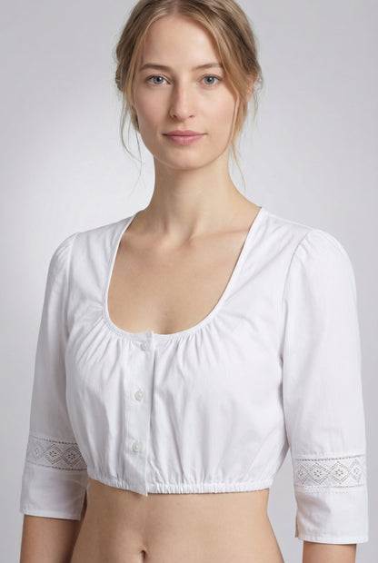 Berwin Traditional Dirndl Blouse "Nelli" white (sizes 34,36,38)