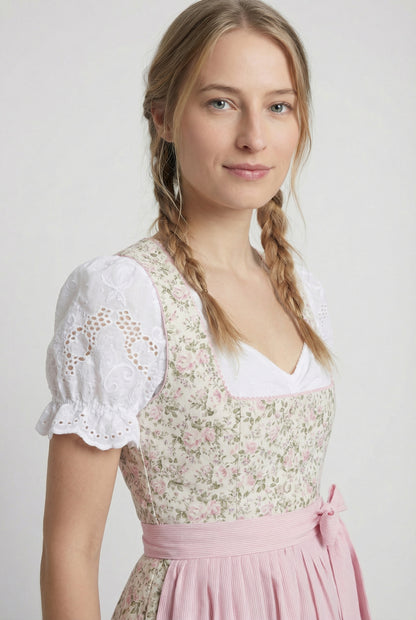 Berwin Dirndl Blouse w/Puff Sleeves "Jane" white