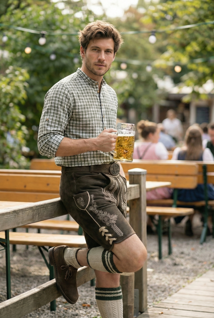 Kruger Men's Lederhosen "Olias" brown