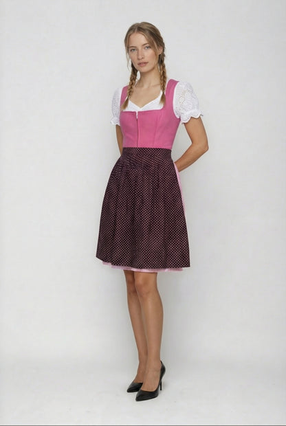 Mini Dirndl 2pcs. 50cm "Lyvia" berry (32-44)