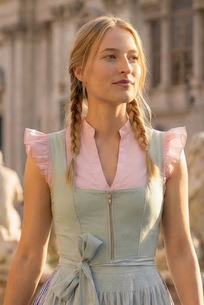 Gipfelstürmer Dirndl Blouse "Kali" pink