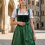 Kruger Midi Dirndl 2pcs. 60cm "Eryndra" green