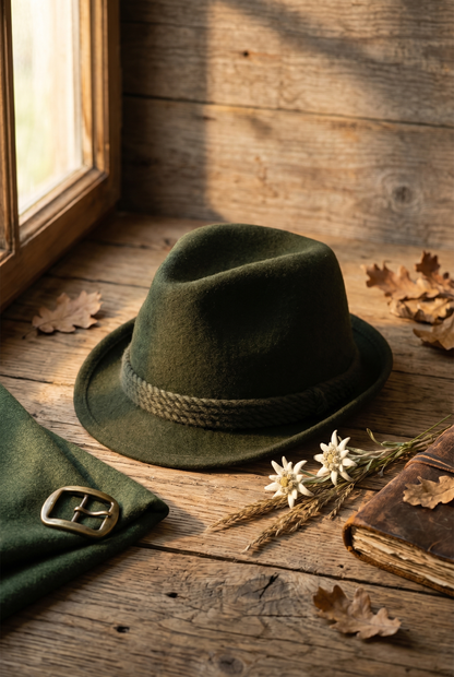 Faustmann Alpine Loden Hat 100% Wool "green" (size 61 )