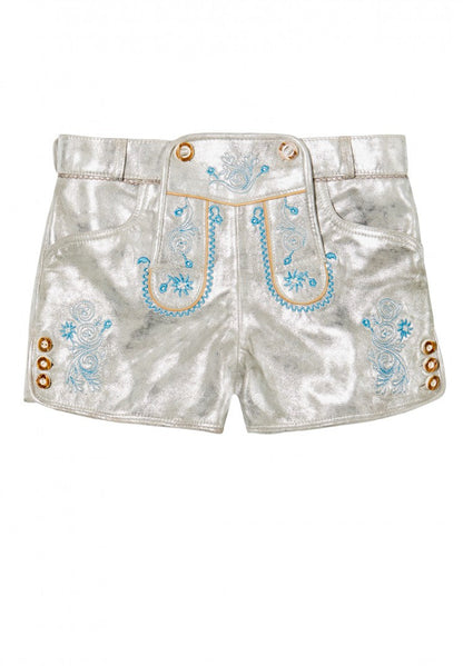 Stockerpoint Woman's Lederhosen Short Baccara Silver Stars size (38)