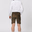 Men's Lederhosen "Leonardo" with Belt Dark Brown w/green (52) closeout