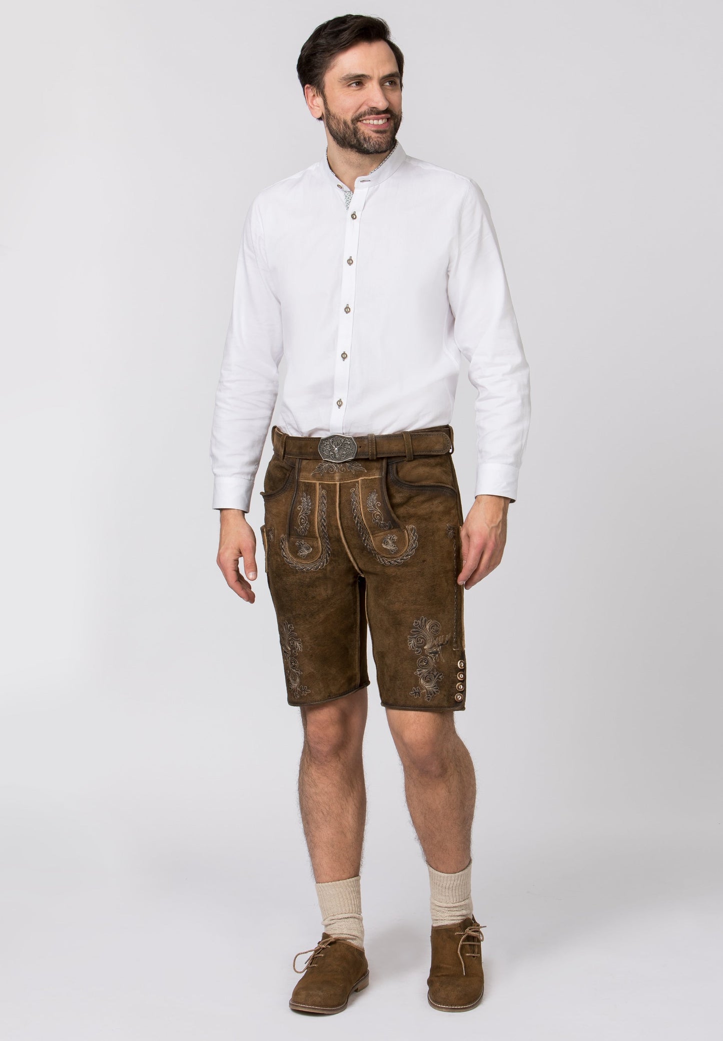 Stockerpoint Men's Lederhosen "Thomas2" Stone (size 44 only) closeout