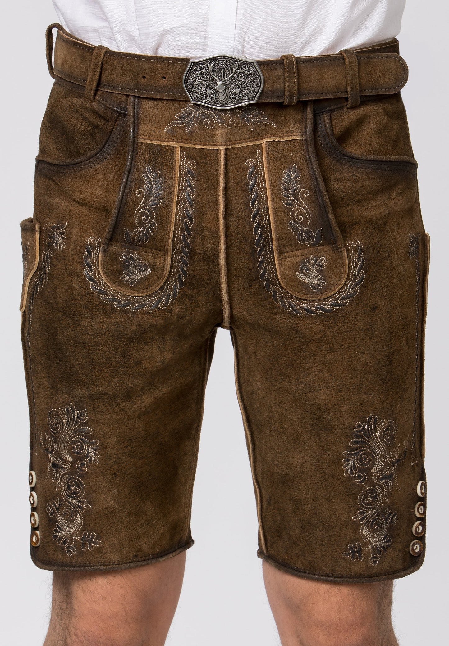 Stockerpoint Men's Lederhosen "Thomas2" Stone (size 44 only) closeout