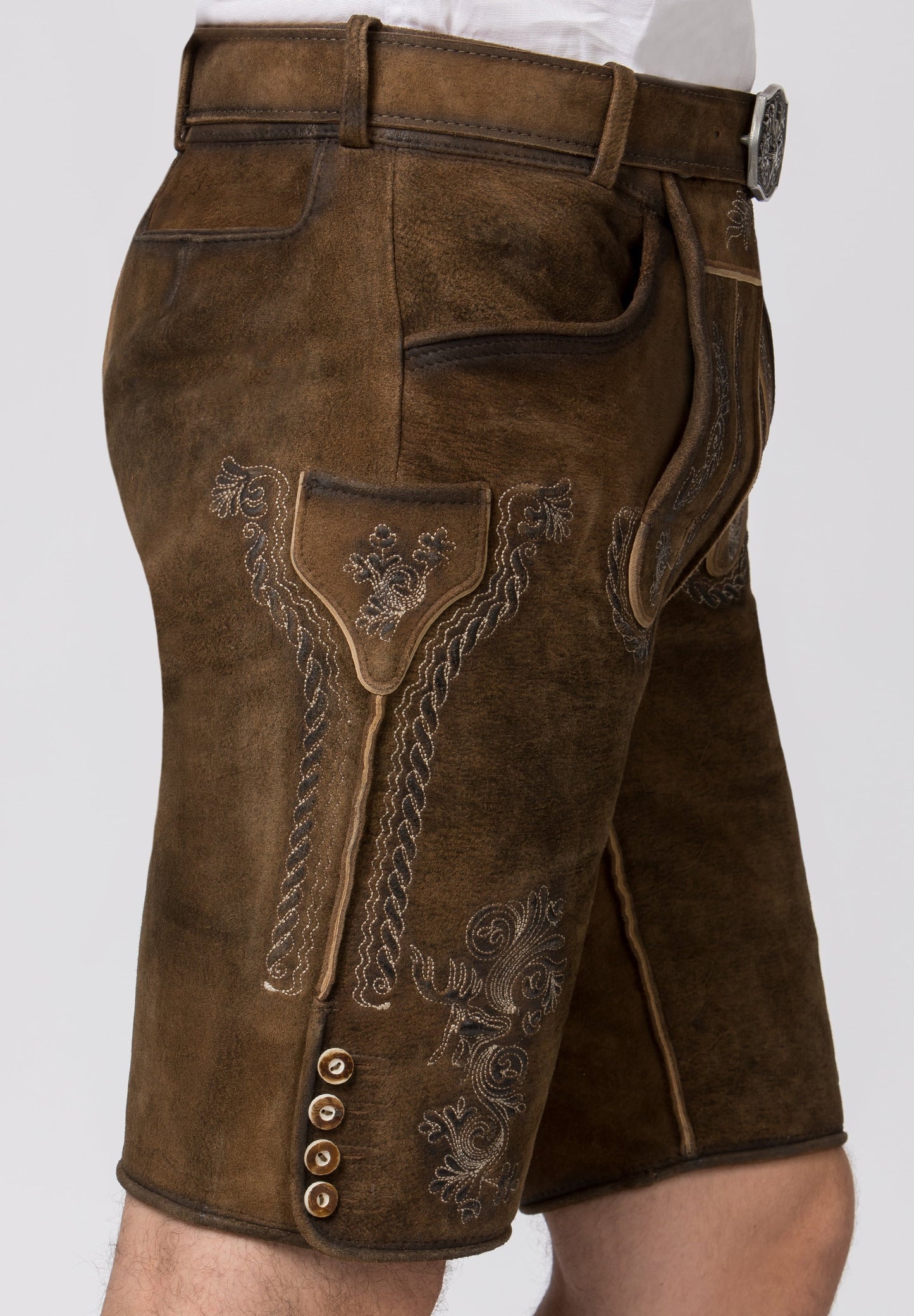 Stockerpoint Men's Lederhosen "Thomas2" Stone (size 44 only) closeout