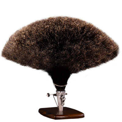 Gamsbart (Goat Beard) holder pin with stand, made in Germany, brass, 22.8 cm.