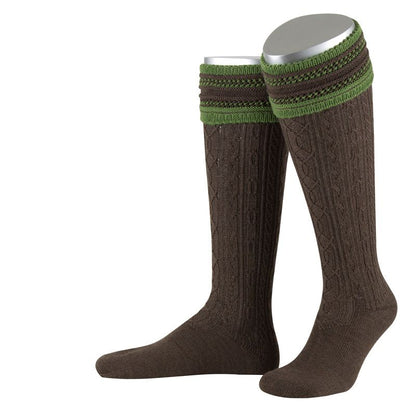 Lusana Traditional  - Men's Knee-high brown/apple green (closeout) Size 10