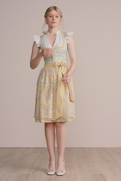 Kruger Mini Dirndl 2pcs. 60cm "Winnie" green (low stock)