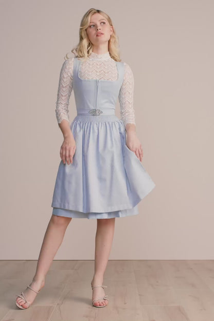 Kruger Alisha Midi Dirndl, Light Blue — 60cm 2pc Set