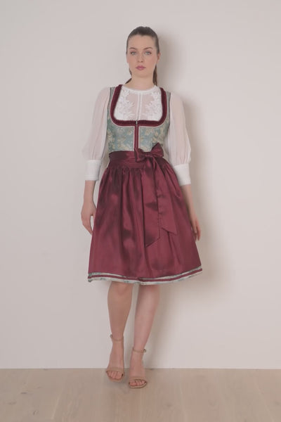 Kruger Midi Dirndl 2pcs. 60cm "Imelda" green